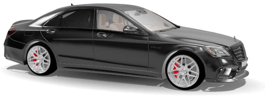 A black luxury sedan